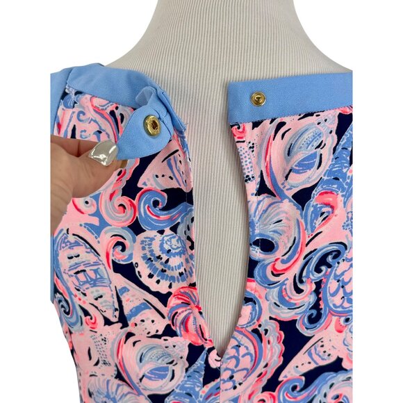 Lilly Pulitzer Sleeveless Shell Print Shift Dress | Coastal Preppy Sophisticated - Picture 10 of 16